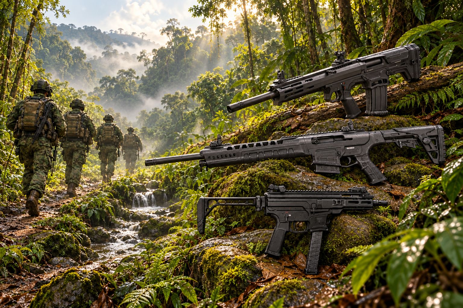Sierra 12, Typhoon XII y subfusil Typhoon en la selva